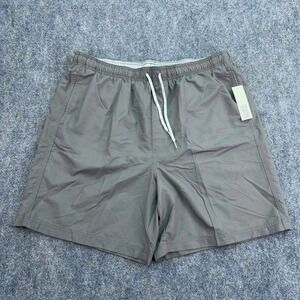 Croft & Barrow Swim‎ Trunks Mens Large Castle Rock Gray Swimwear Swimsuit Shorts